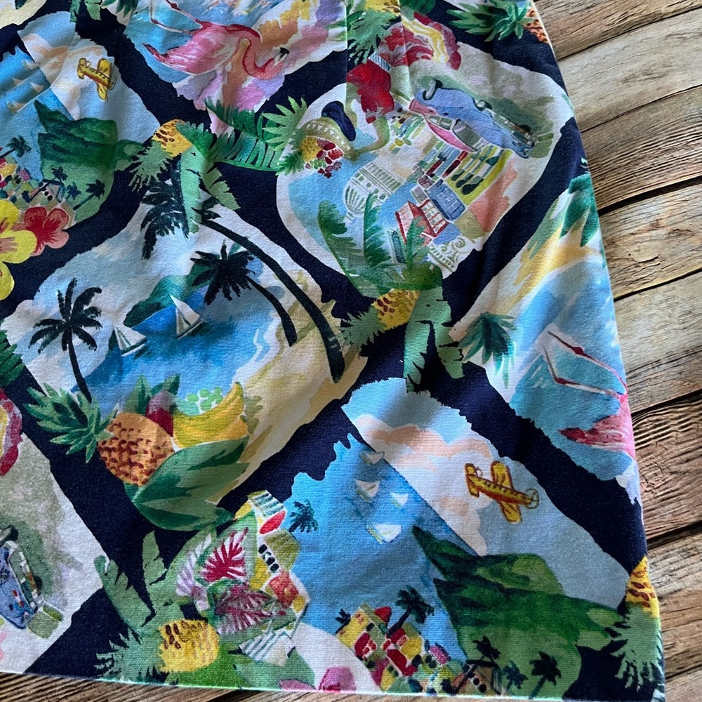 Talbot's Petites Preppy Tropical Flamingo Print Skirt Size 6P - Picture 11 of 11